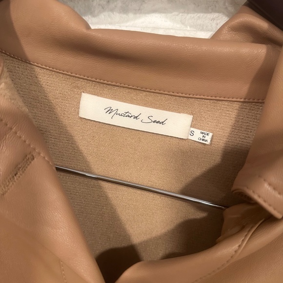 VEGAN Camel Color Shacket - Picture 2 of 3